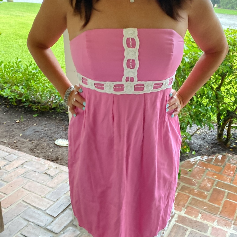 Lilly Pulitzer Betsy beaded embroidered Dress-Size 10 - Picture 7 of 8